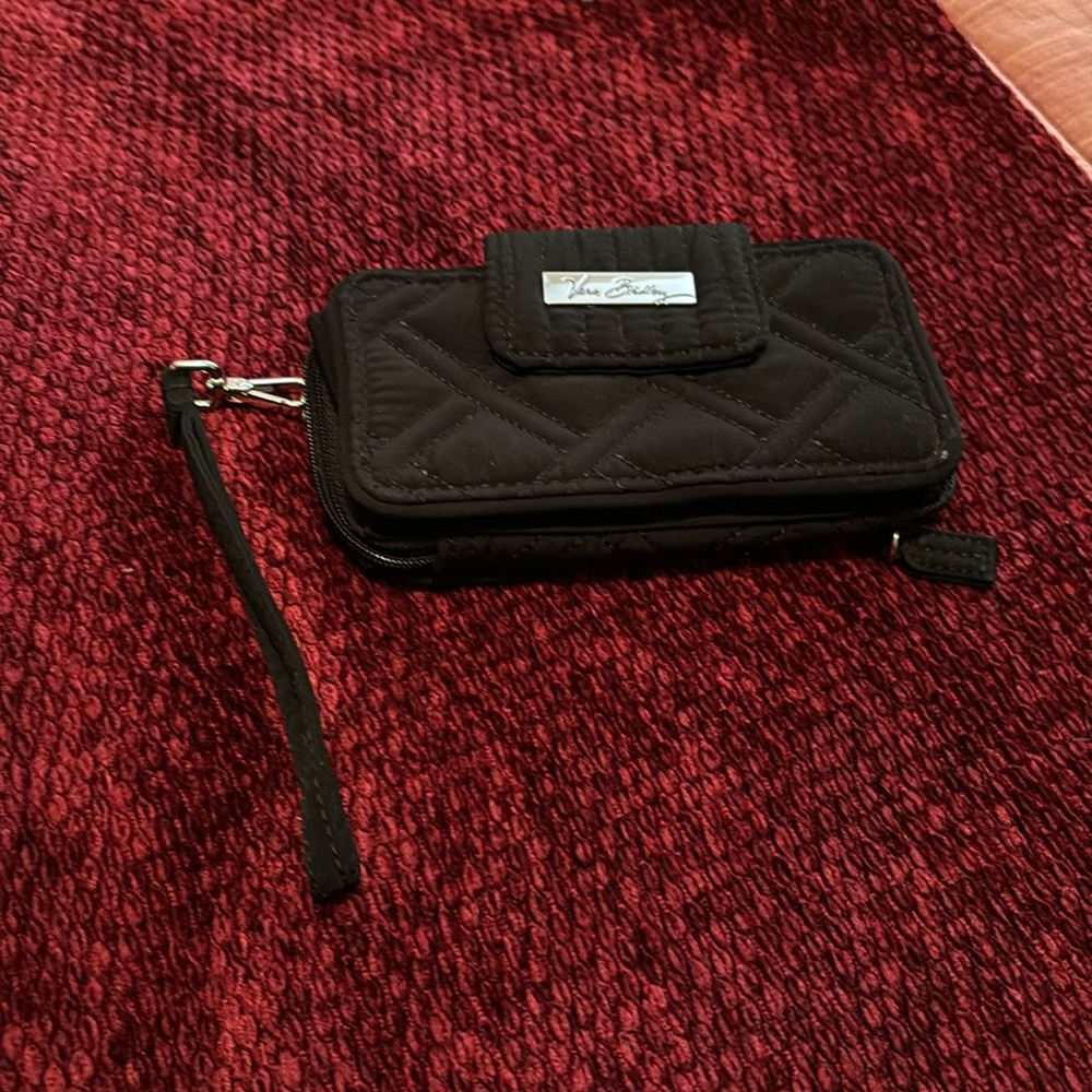 Vera Bradley clutch black quilted purse